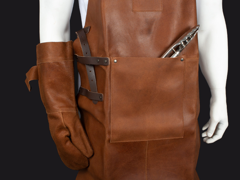 Set Asador de Cuero de Búfalo