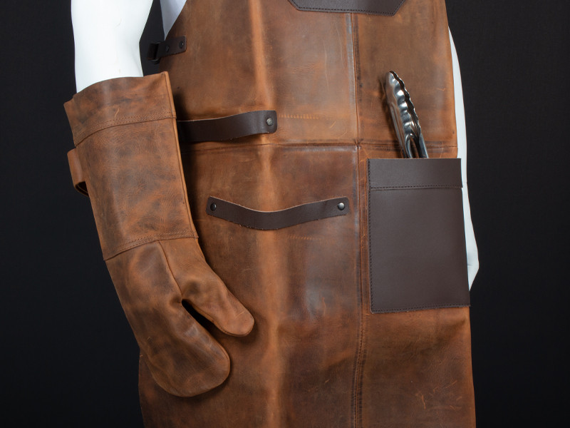 Set Asador de Cuero de Búfalo