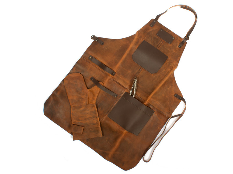 Set Asador de Cuero de Búfalo