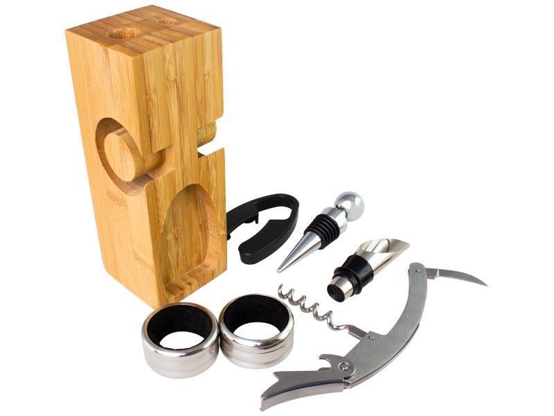 Set de Vino de Bamboo